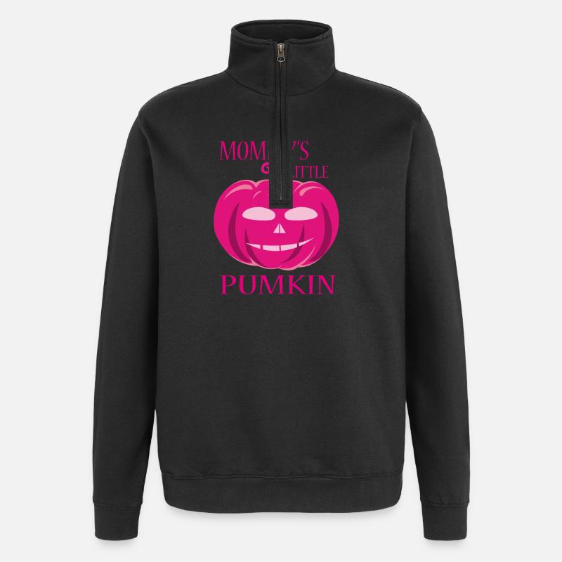 Halloween - Zombie - Horror - Pumpkin - Quarter-Zip Sweatshirt - black