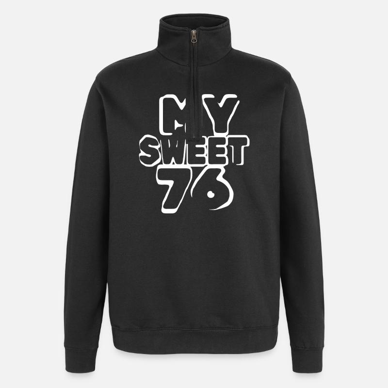 Anniversaire 76 - Sweat à zip 1/4 - noir