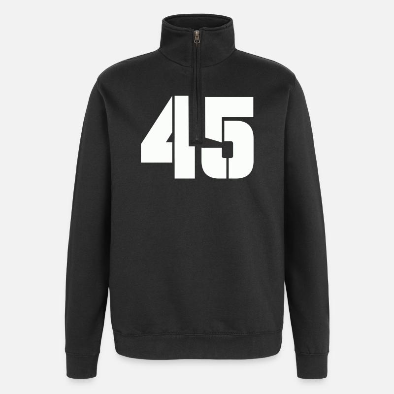 45 - Sweat à zip 1/4 - noir