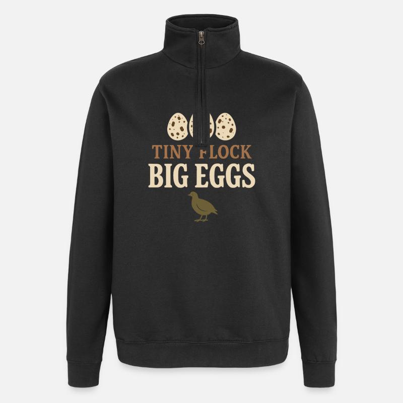 Quail Keeper Quail Farmer Backyard Quail - Quarter-Zip Sweatshirt - black
