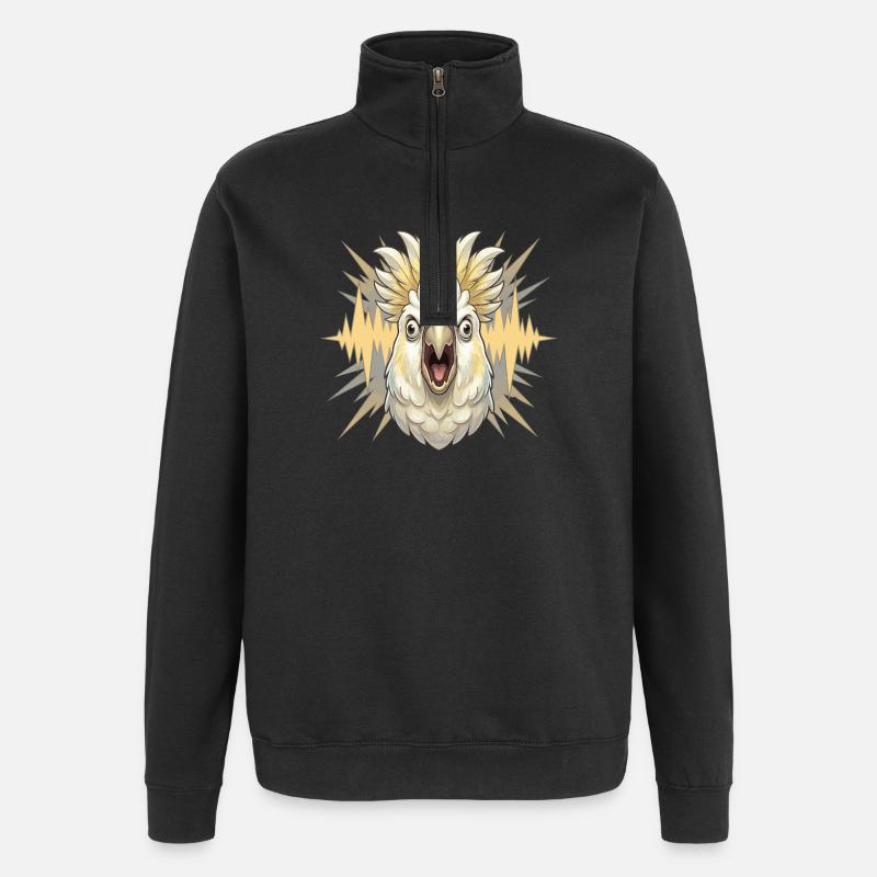 Kakadu Klangkopf - Quarter-Zip-Sweatshirt - Schwarz