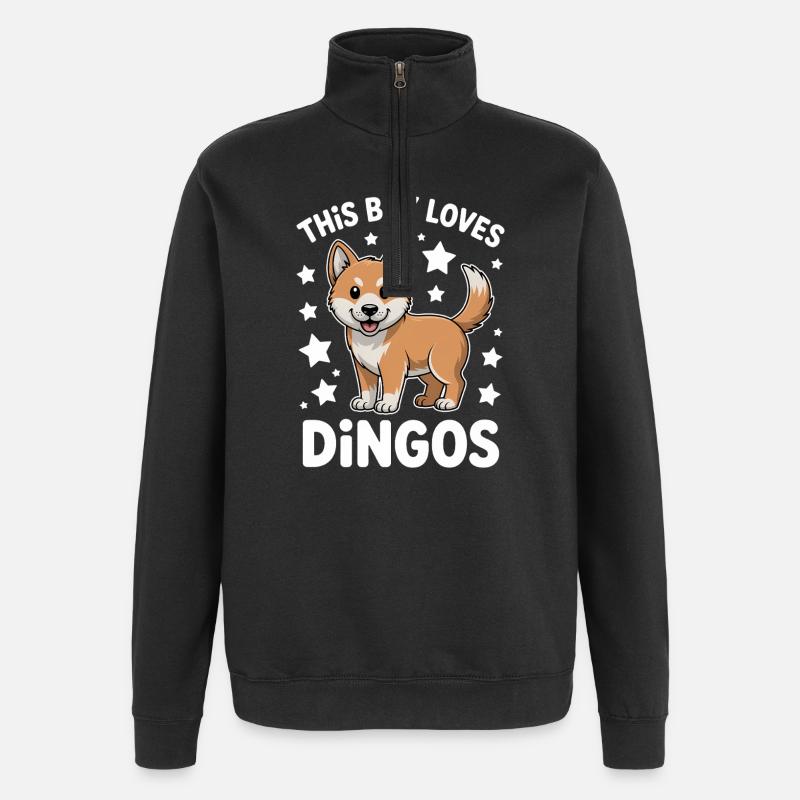 Dingo Sprüche Dingos Lustiges Dingo Geschenk - Quarter-Zip-Sweatshirt - Schwarz
