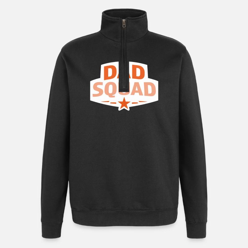 Dad squad  - Quarter-Zip Sweatshirt - black