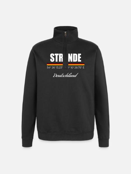 Strande - Quarter-Zip-Sweatshirt - Schwarz