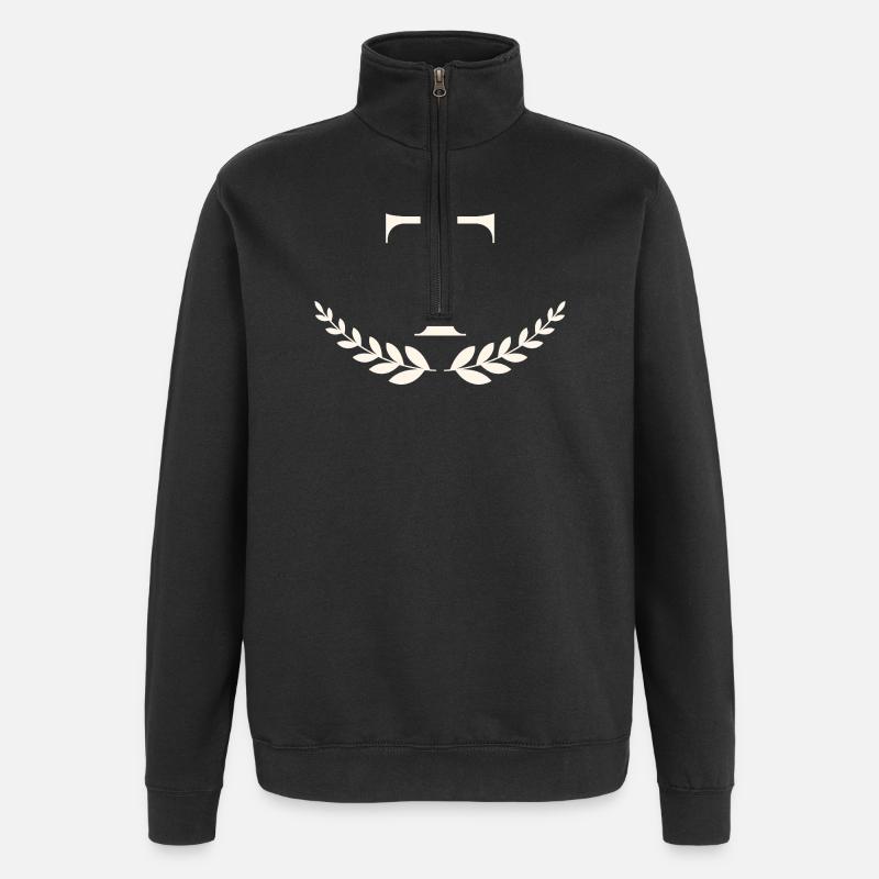 t - Sweat à zip 1/4 - noir