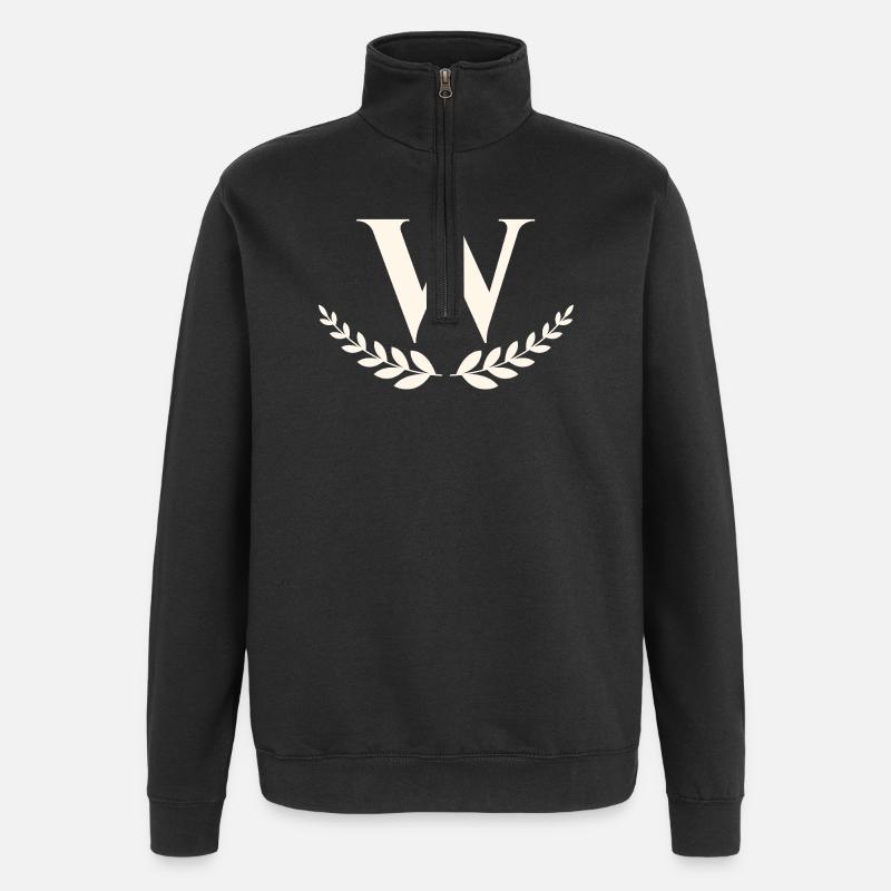 W - Sweat à zip 1/4 - noir