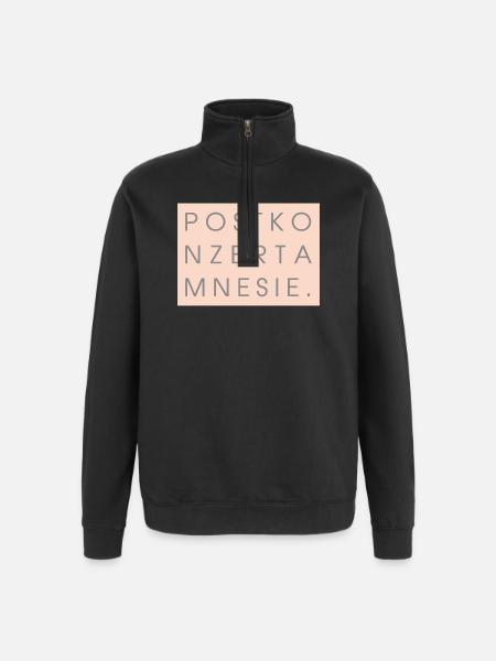 Postkonzertamnesie - Quarter-Zip-Sweatshirt - Schwarz