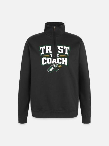 Fußballtraining Jugend-sport-trainer - Quarter-Zip-Sweatshirt - Schwarz