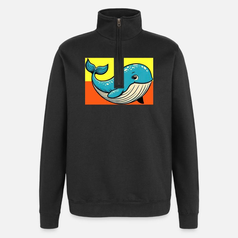 whale - Quarter-Zip Sweatshirt - black