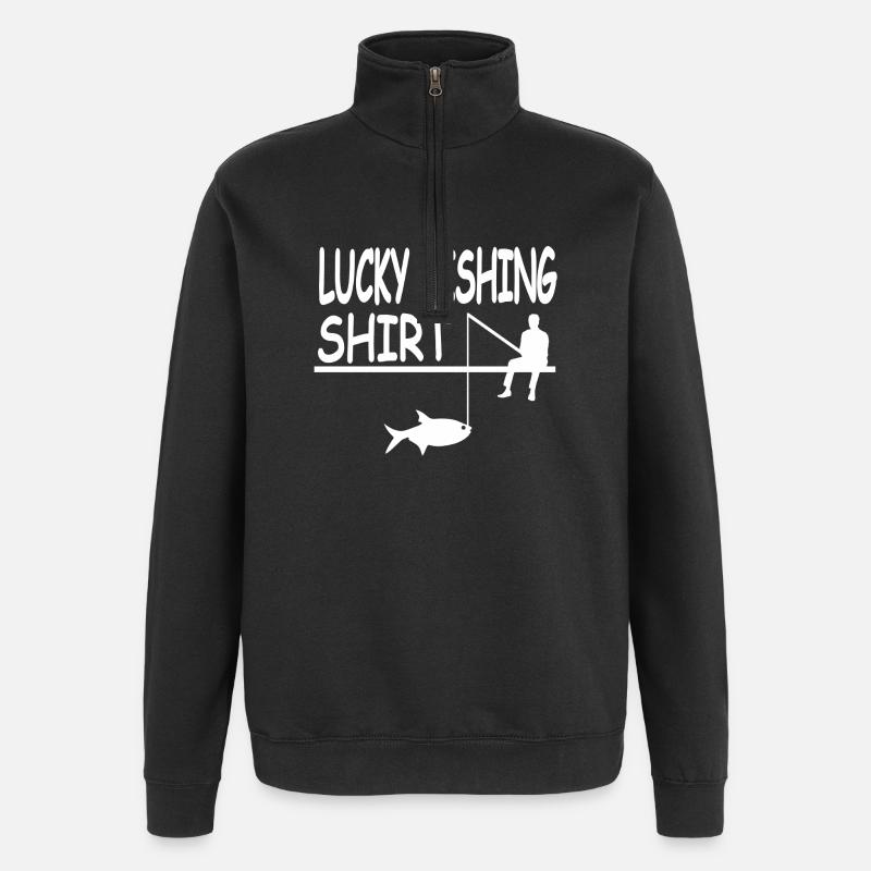 Pêche - Sweat à zip 1/4 - noir