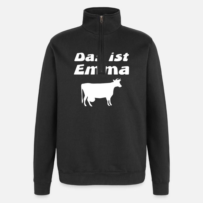 Emma - Quarter-Zip Sweatshirt - black