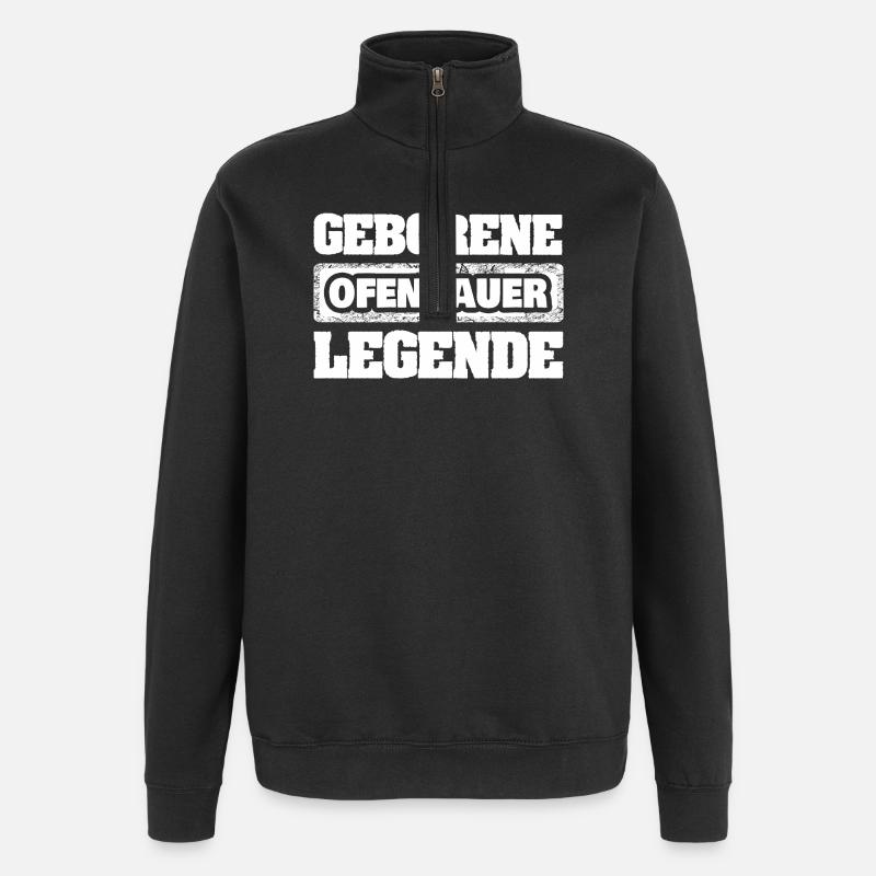 Geschenk für Ofenbauer - Quarter-Zip-Sweatshirt - Schwarz
