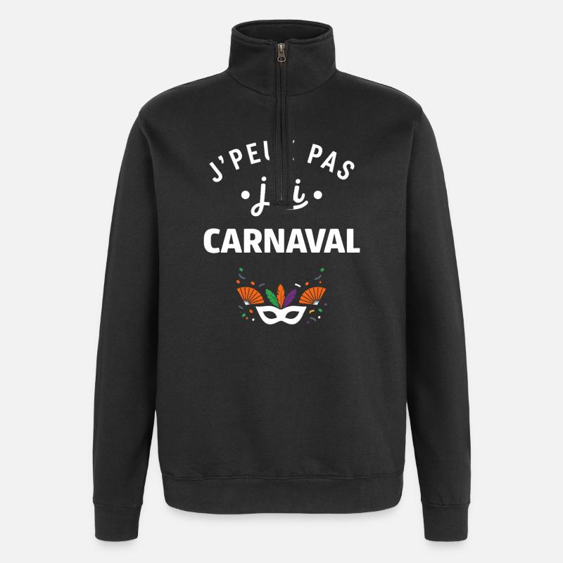 carnaval - Sweat à zip 1/4 - noir