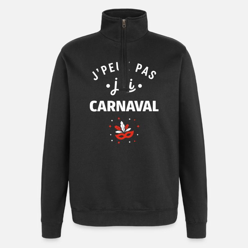 carnaval - Sweat à zip 1/4 - noir