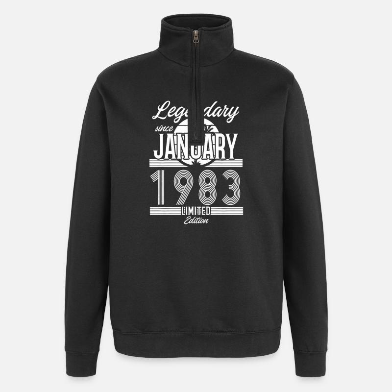 Édition légendaire de janvier 1983 - Sweat à zip 1/4 - noir