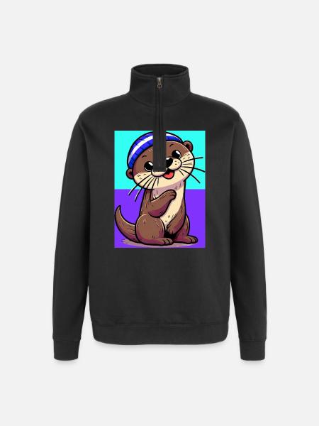 otter - Quarter-Zip Sweatshirt - black