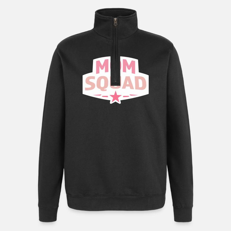 Équipe de mamans - Sweat à zip 1/4 - noir