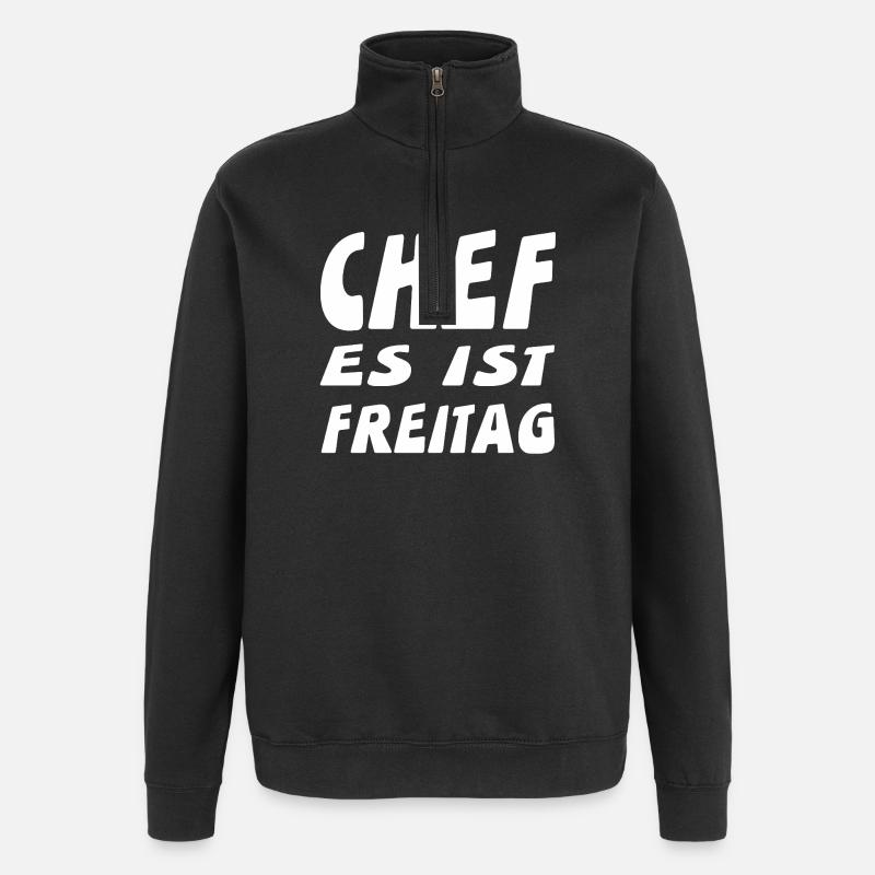 Chef - Quarter-Zip-Sweatshirt - Schwarz