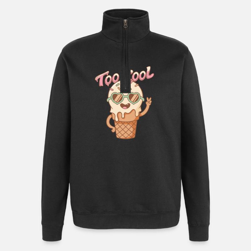 Super Eis - Quarter-Zip Sweatshirt - black