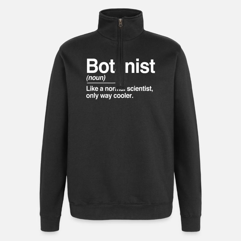 Définition du botaniste - Sweat à zip 1/4 - noir