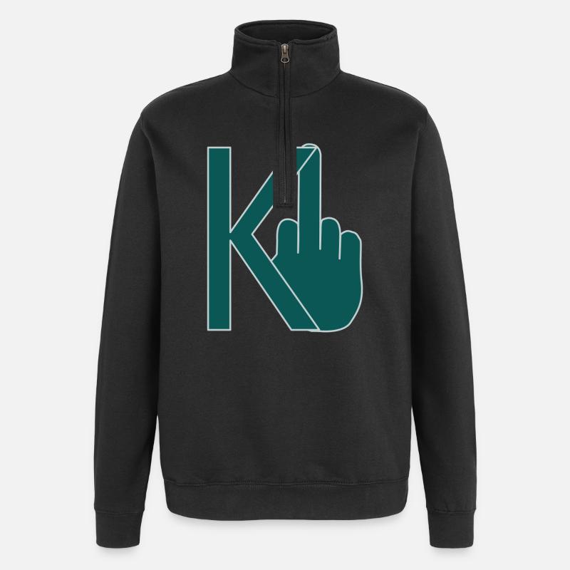 IA - Sweat à zip 1/4 - noir