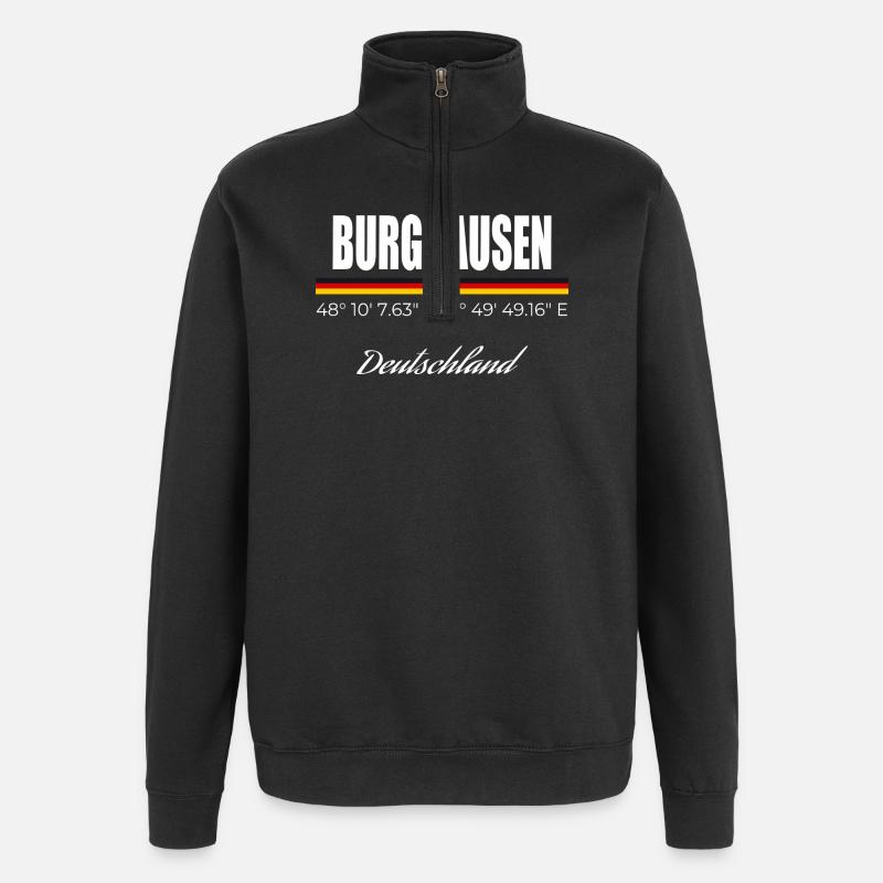 Burghausen - Quarter-Zip-Sweatshirt - Schwarz