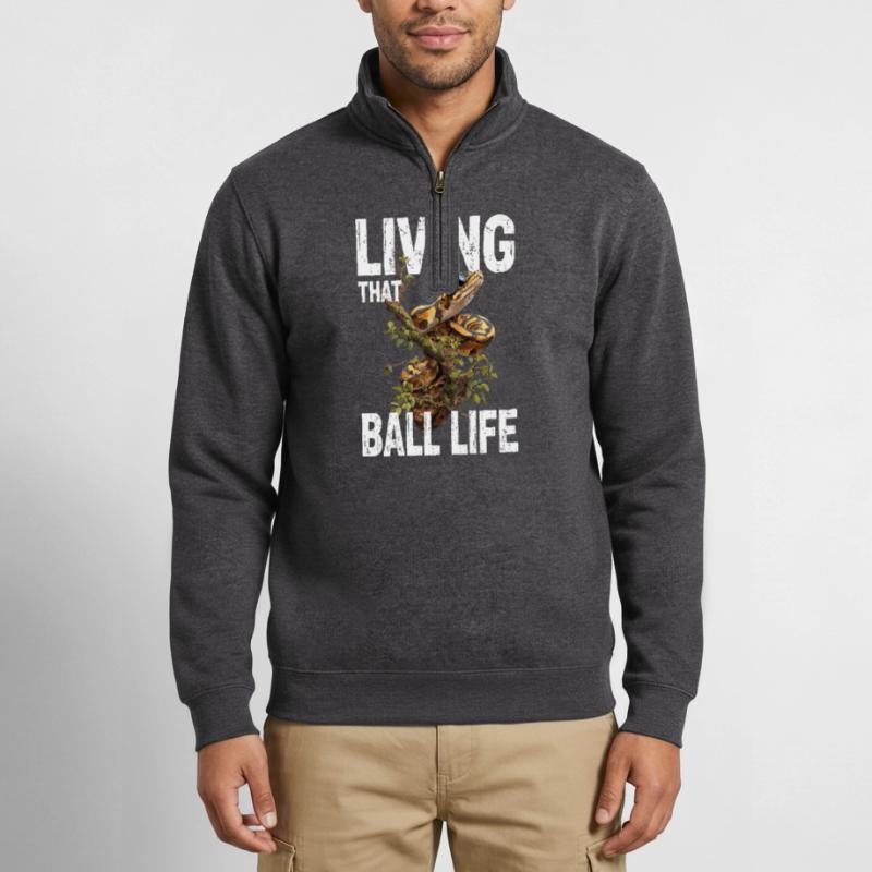 King Python Snakes Lover Terrarium Python Quarter-Zip Sweatshirt