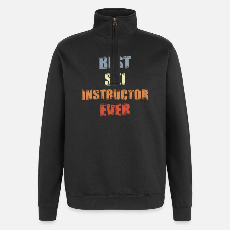 Entraîneur de ski - Sweat à zip 1/4 - noir