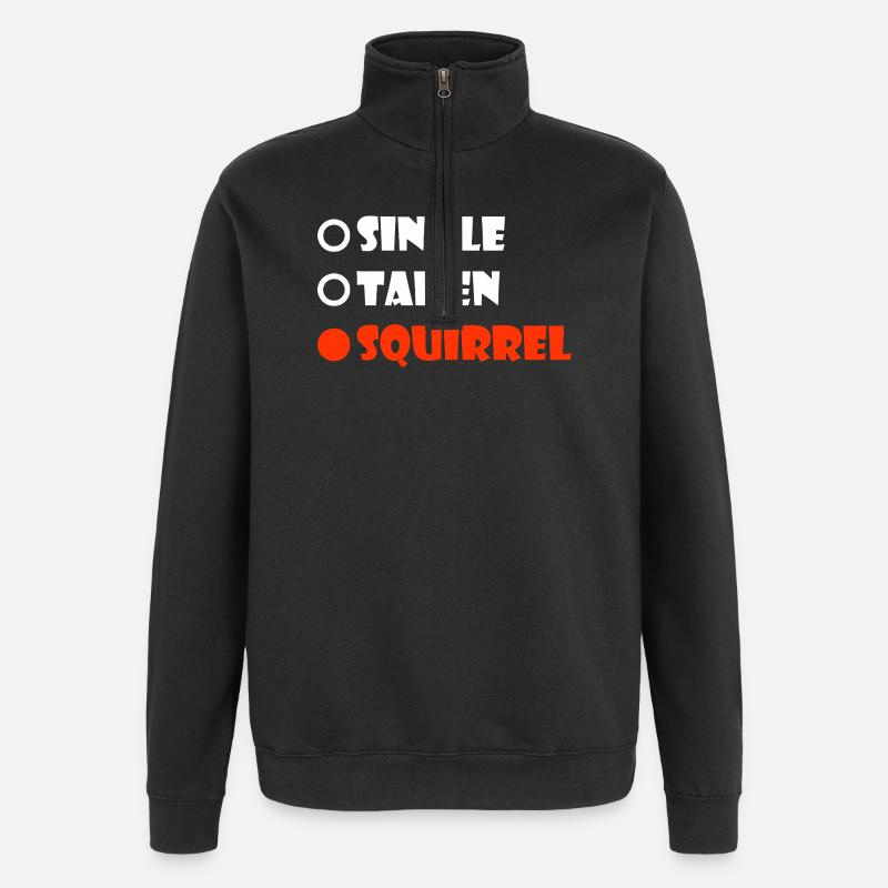 Écureuil Pris à l’Unité - Sweat à zip 1/4 - noir