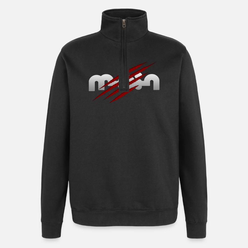 Moin - Quarter-Zip-Sweatshirt - Schwarz