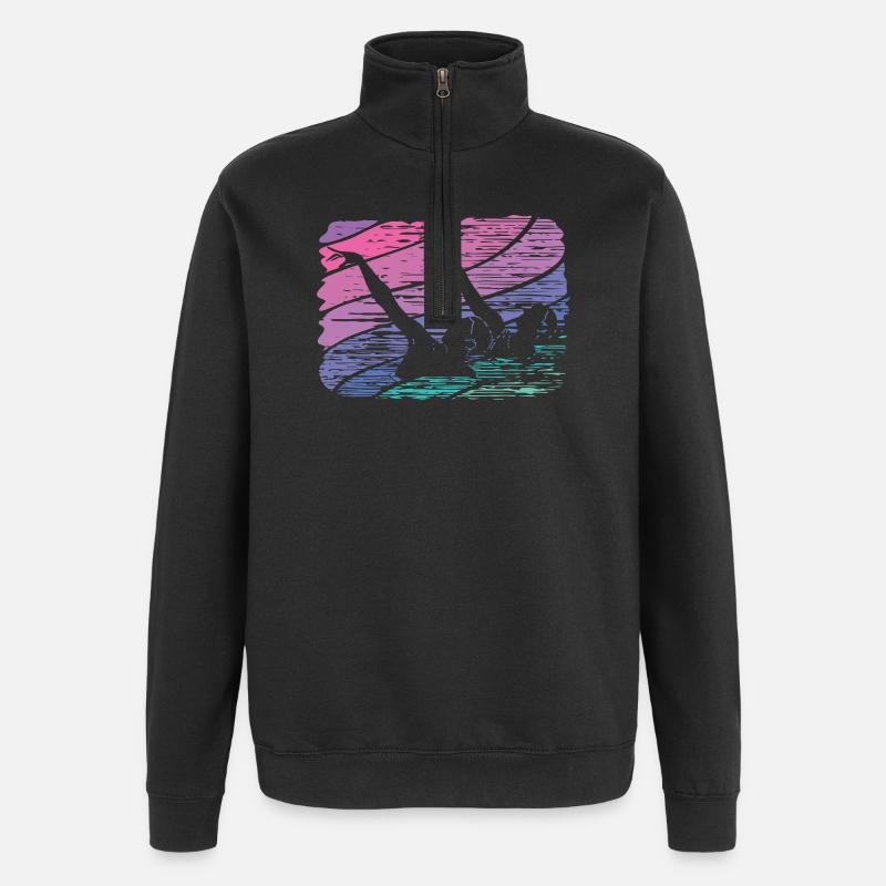 Natation artistique par équipe Natation synchronisée - Sweat à zip 1/4 - noir
