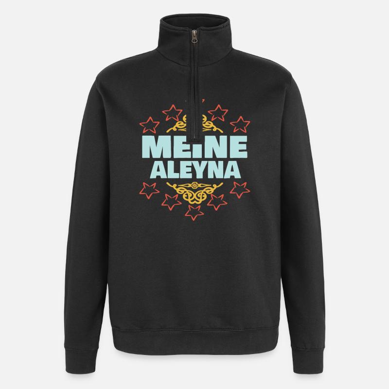 Aleyna als Ehefrau - Quarter-Zip-Sweatshirt - Schwarz