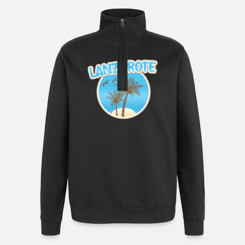 Gift for Lanzarote - Quarter-Zip Sweatshirt - black