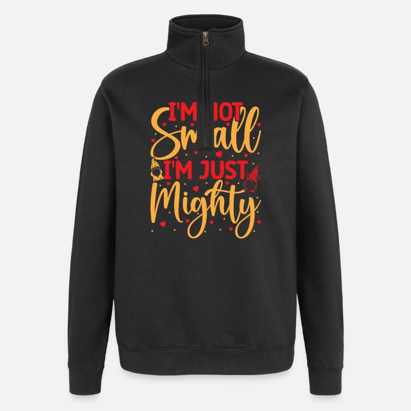 Havenissekostume Ikke Lille Bare Mægtig Nisse - Sweatshirt med 1/4 lynlås - sort