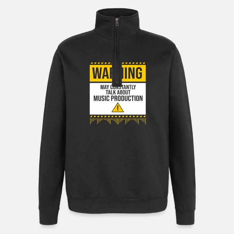 Keyboard DJ Djing Label - Quarter-Zip Sweatshirt - black