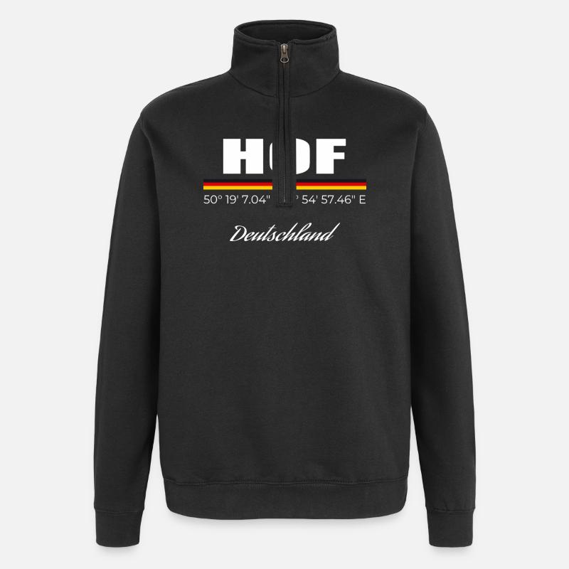 Hof - Quarter-Zip-Sweatshirt - Schwarz