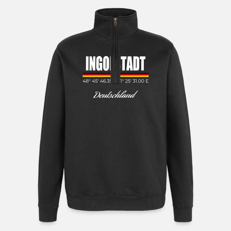 Ingolstadt - Quarter-Zip-Sweatshirt - Schwarz