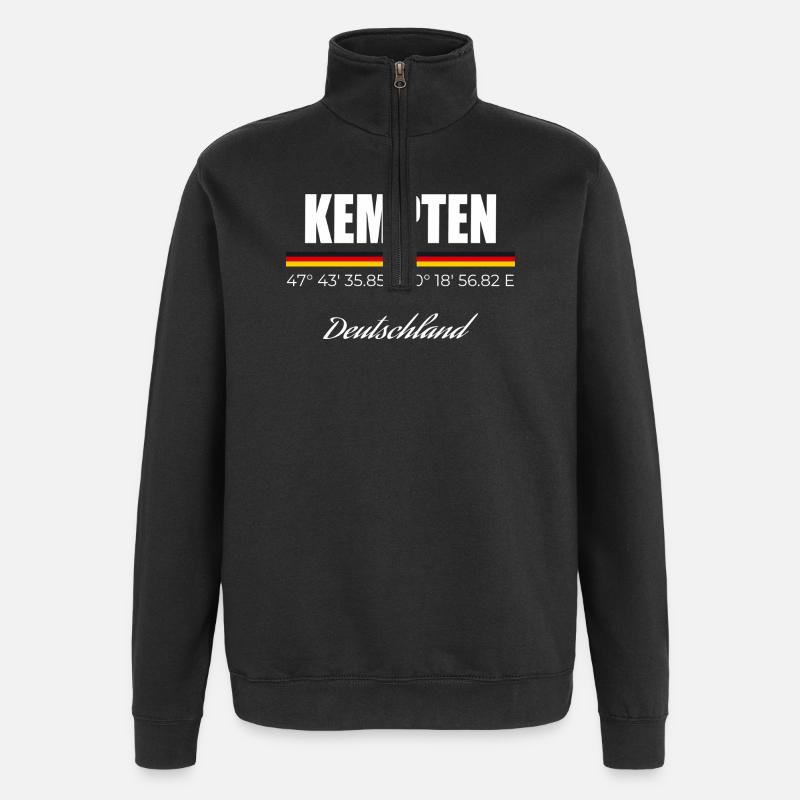 Kempten - Quarter-Zip Sweatshirt - black