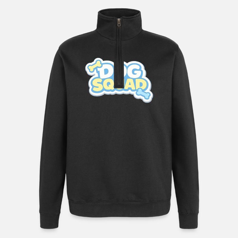 Dog Squad Pastel Paws - Quarter-Zip Sweatshirt - black