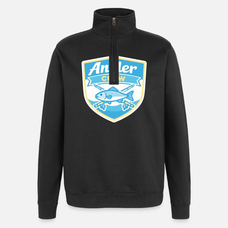 Angler Crew Shield - Quarter-Zip Sweatshirt - black