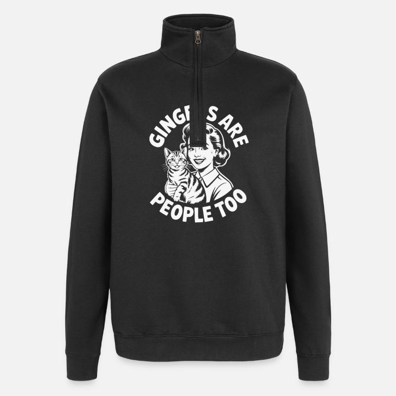 Gingers Are People Too - Quarter-Zip Sweatshirt - black