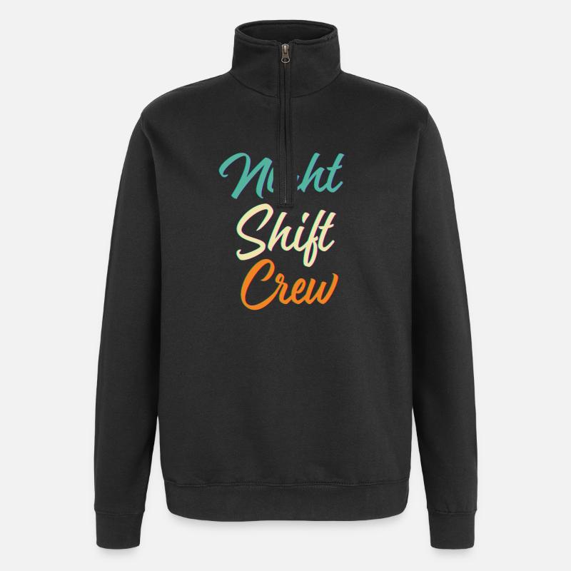Nachtschicht - Quarter-Zip-Sweatshirt - Schwarz
