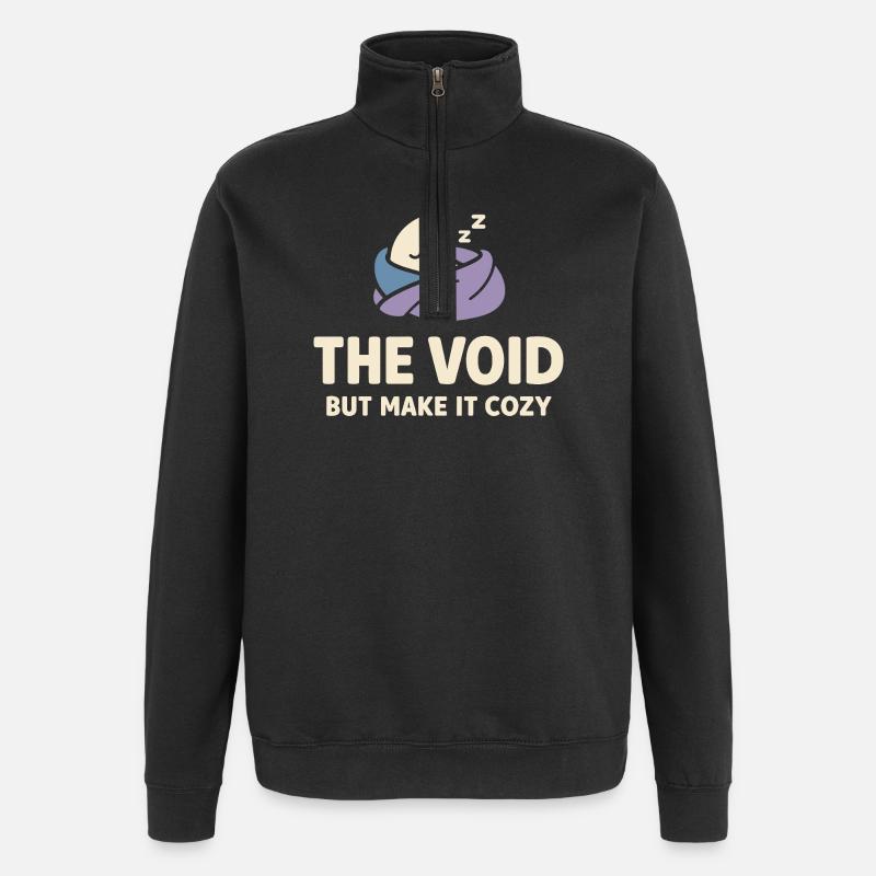 Existenzieller Humor, Nihilismus, Humor, - Quarter-Zip-Sweatshirt - Schwarz