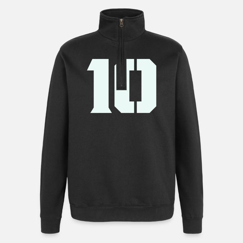 10- - Sweat à zip 1/4 - noir