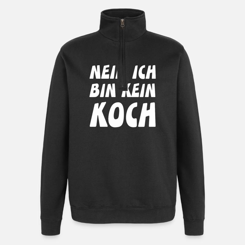 Koch - Quarter-Zip-Sweatshirt - Schwarz