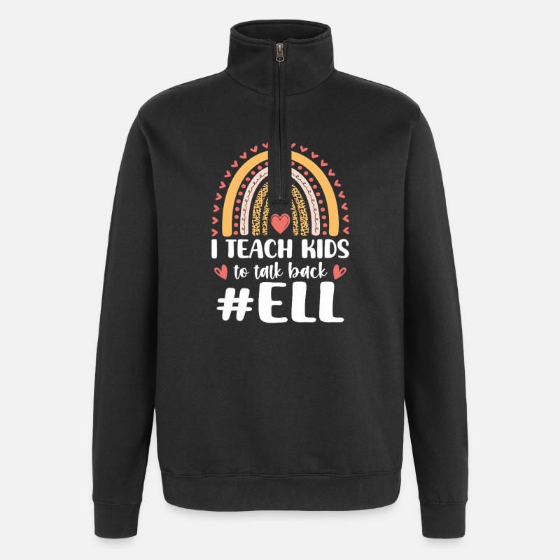 Professeur ELL Langue anglaise - Sweat à zip 1/4 - noir
