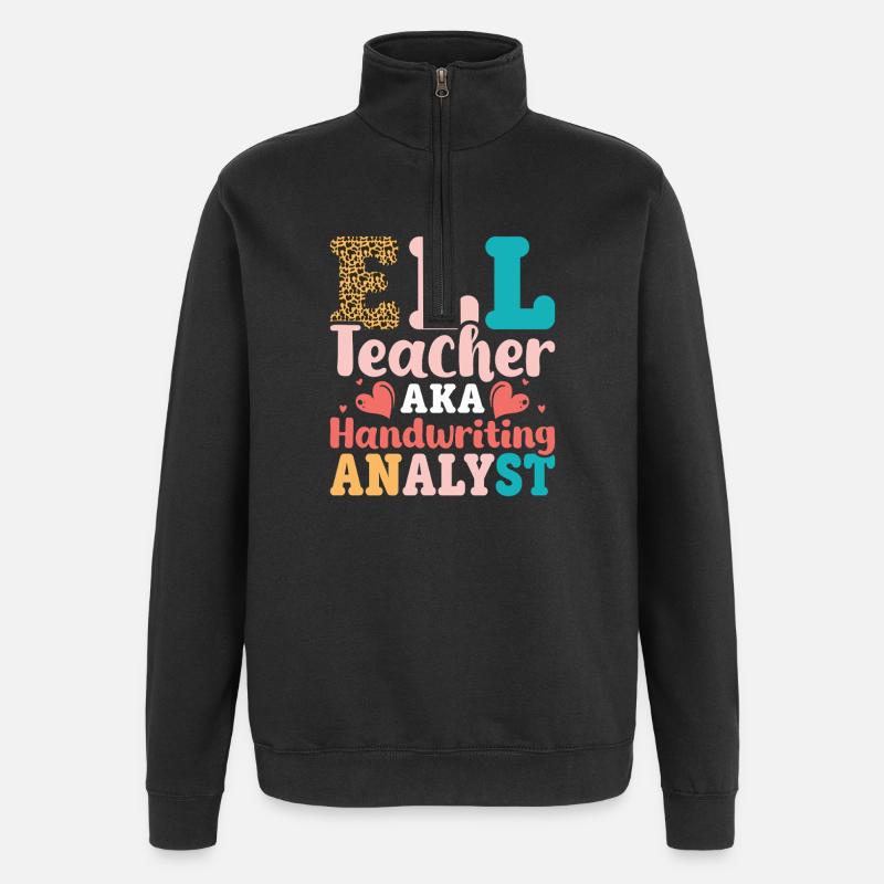 Professeur ELL Langue anglaise - Sweat à zip 1/4 - noir