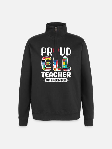 ELL Teacher English Language - Quarter-Zip Sweatshirt - black