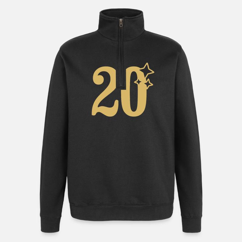 20e anniversaire 20e Étoile d’or - Sweat à zip 1/4 - noir