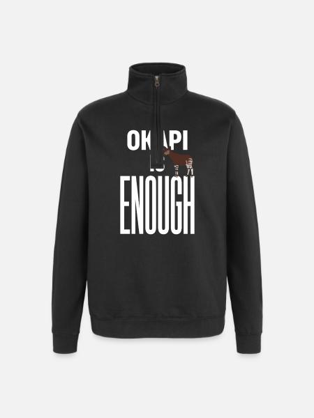 Okapi-liebhaber Okapi-tier Seltene Tierweltliebe - Quarter-Zip-Sweatshirt - Schwarz